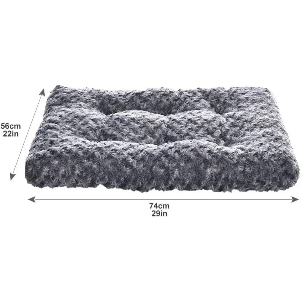 Basics Plush Pet Bed and Dog Crate Pad With Stitched Tufting 29 x 21 x 3 Inches